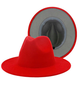 Fedora Red /Gray Bottom